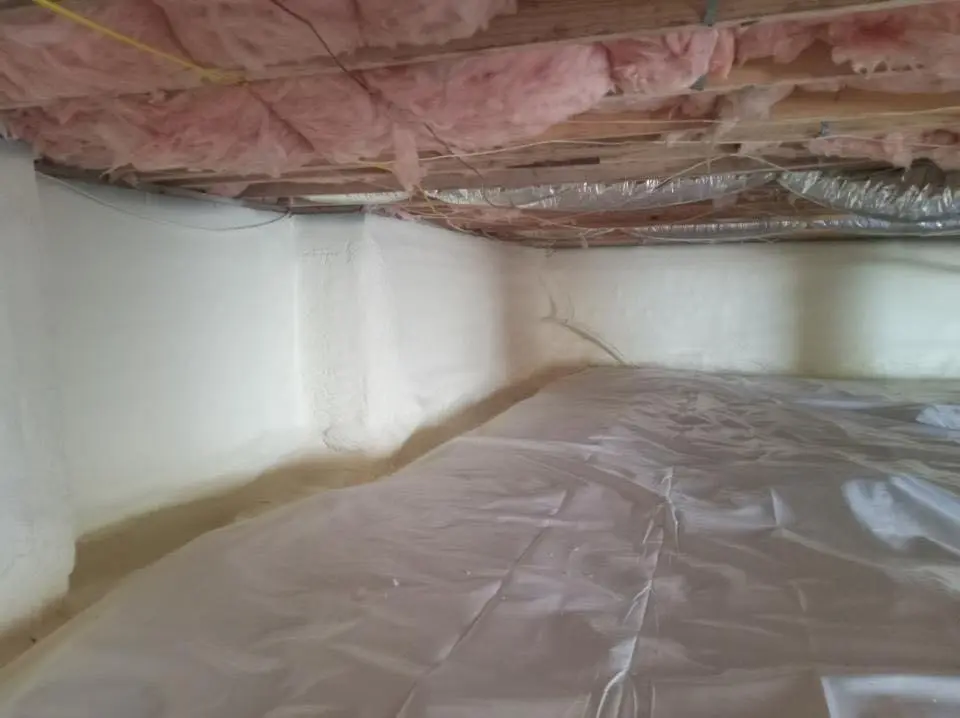 Crawl space encapsulation with closed-cell spray foam for Spray Foam Roofing in Mentone